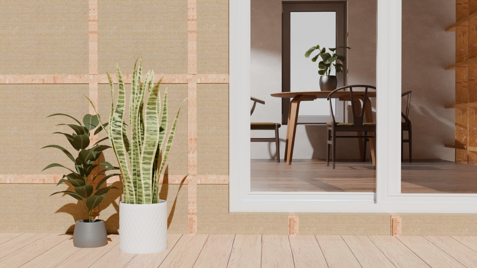 Combstruct featured project - modern home with flowers